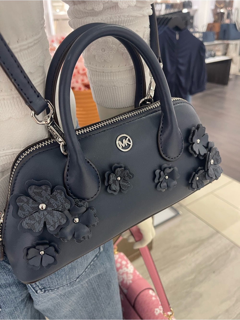 Michael Kors Petra Small Floral Embellished Crossbody Bag
Navy
NWT - Picture 9 of 16